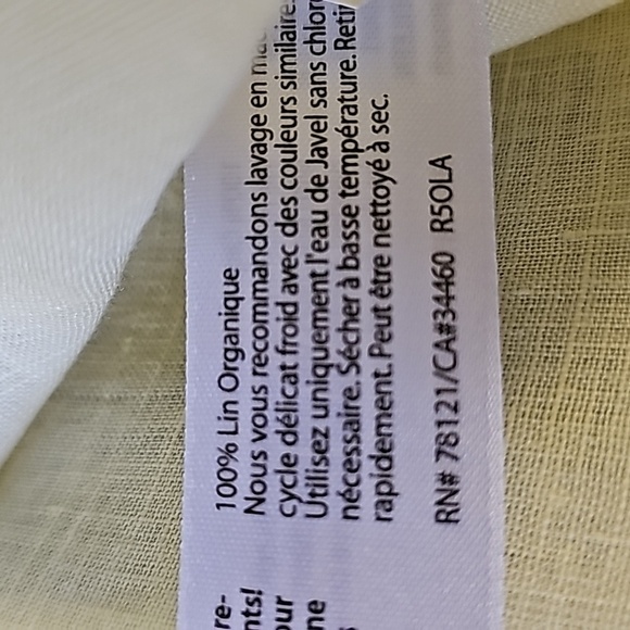 Eileen fisher light yellow oversized shirt. 100% organic linen. Size small P.‎ - Picture 9 of 11